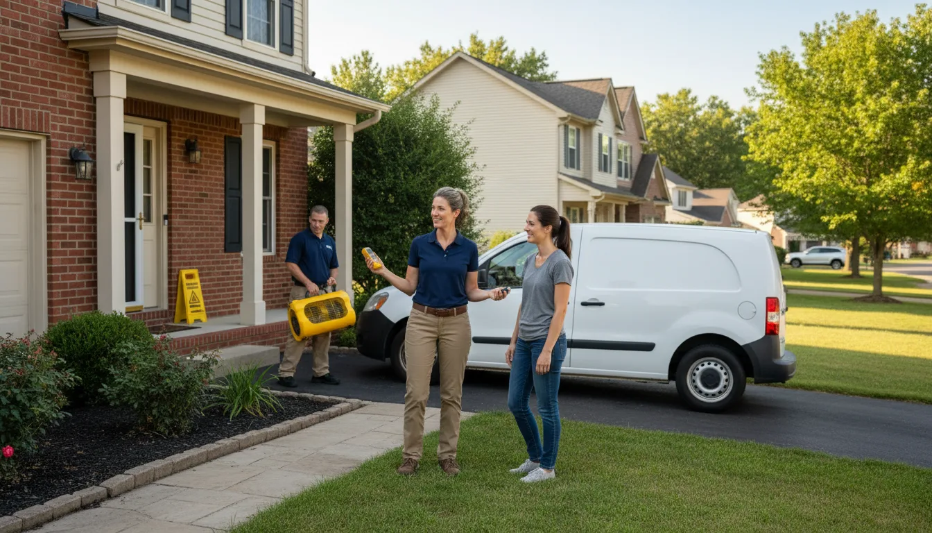 Residential water damage restoration in Mississippi State, MS